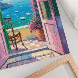 Plakat premium Drzwi na balkon