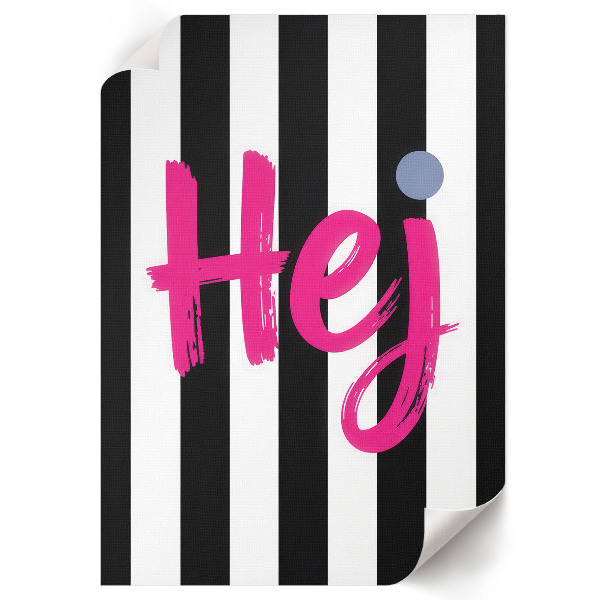 Dekoracyjny plakat ścienny Różowe Hej