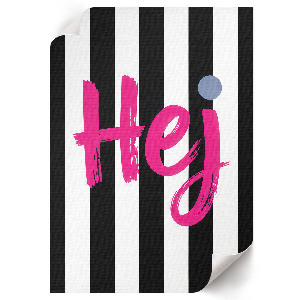 Dekoracyjny plakat ścienny Różowe Hej