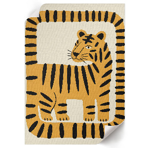 Grafika na ścianę Graficzny tygrys