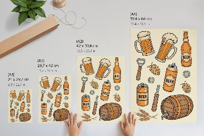 Grafika na ścianę Piwny świat