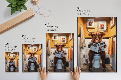 Plakat premium Bawół w toalecie