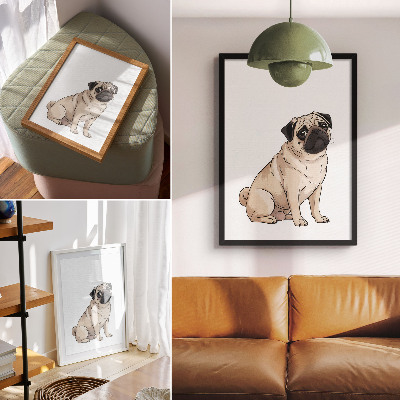 Plakat premium Pies mops