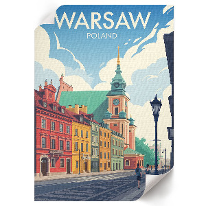 Grafika na ścianę Warszawa architektura
