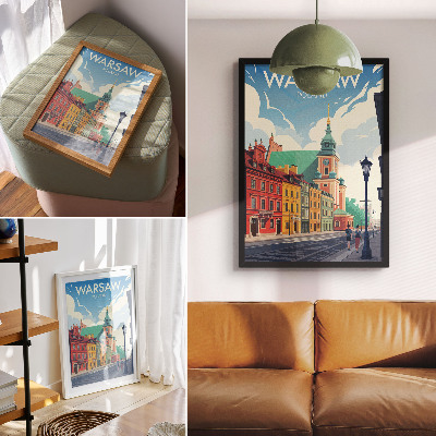 Grafika na ścianę Warszawa architektura