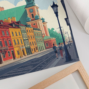 Grafika na ścianę Warszawa architektura