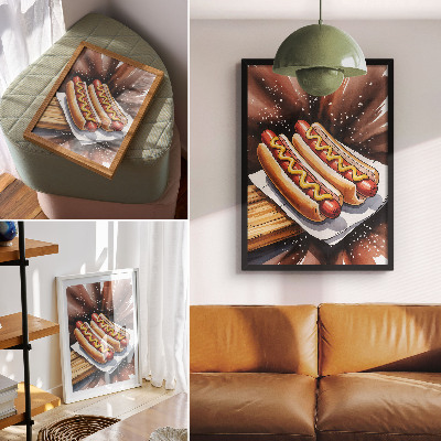 Wydruk na płótnie Smaczne hot dogi