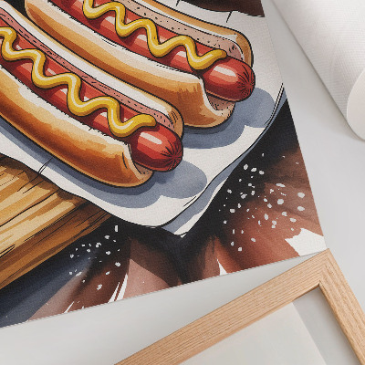 Wydruk na płótnie Smaczne hot dogi