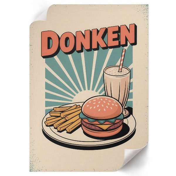 Plakat premium Retro fastfood