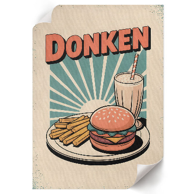 Plakat premium Retro fastfood