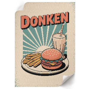 Plakat premium Retro fastfood