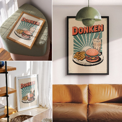 Plakat premium Retro fastfood