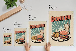 Plakat premium Retro fastfood
