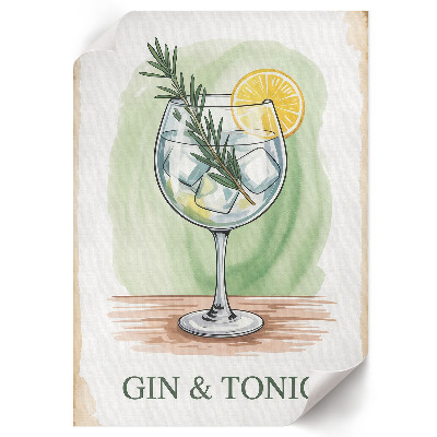 Wydruk na płótnie Gin tonik