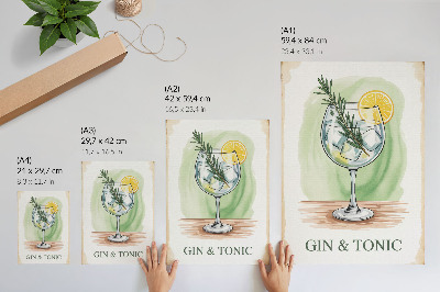 Wydruk na płótnie Gin tonik