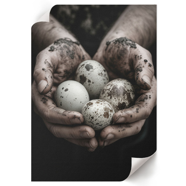 Grafika na ścianę Naturalne jajka