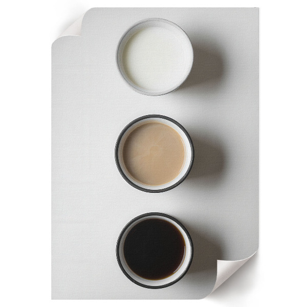 Dekoracyjny plakat ścienny Mleko i kawa