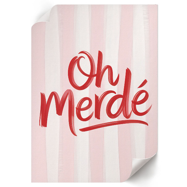 Grafika na ścianę Oh Merde