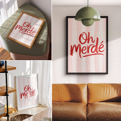 Grafika na ścianę Oh Merde