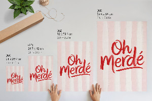 Grafika na ścianę Oh Merde