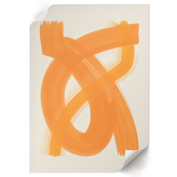Plakat premium Pomarańczowe pociągnięcia