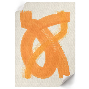 Plakat premium Pomarańczowe pociągnięcia