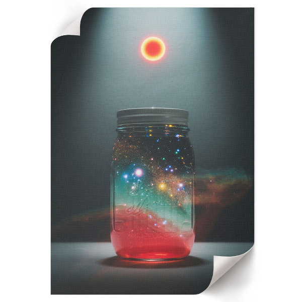 Dekoracyjny plakat ścienny Kosmos w słoiku