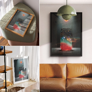 Dekoracyjny plakat ścienny Kosmos w słoiku