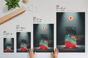 Dekoracyjny plakat ścienny Kosmos w słoiku