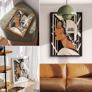 Plakat premium Kobieta modernizm