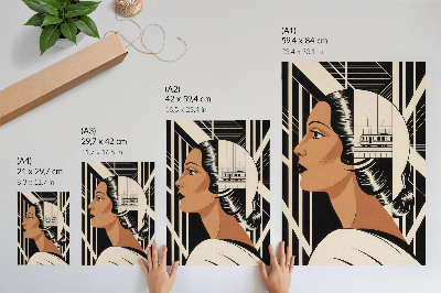 Plakat premium Kobieta modernizm
