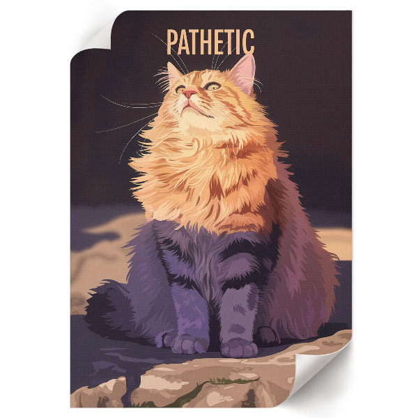 Dekoracyjny plakat ścienny Kot pathetic
