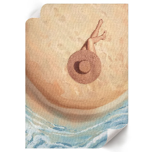 Plakat ścienny Kobieta i plaża