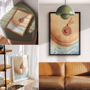 Plakat ścienny Kobieta i plaża