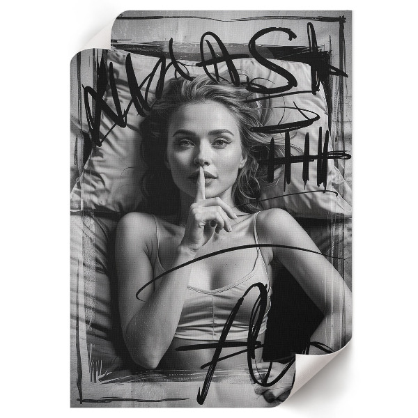 Grafika na ścianę Tajemnicza kobieta