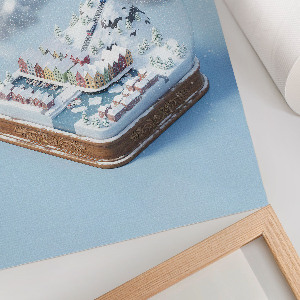 Plakat premium Kula śniegowa Bergen