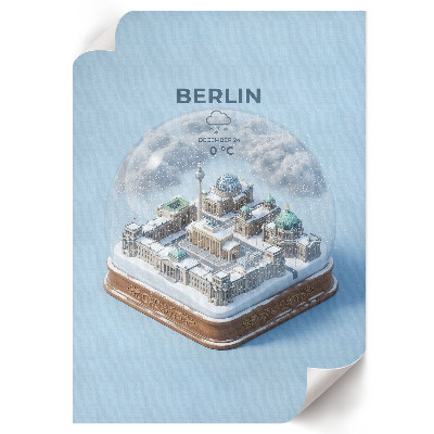 Dekoracyjny plakat ścienny Kula śniegowa Berlin