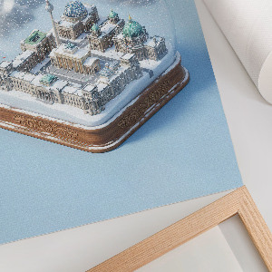 Dekoracyjny plakat ścienny Kula śniegowa Berlin