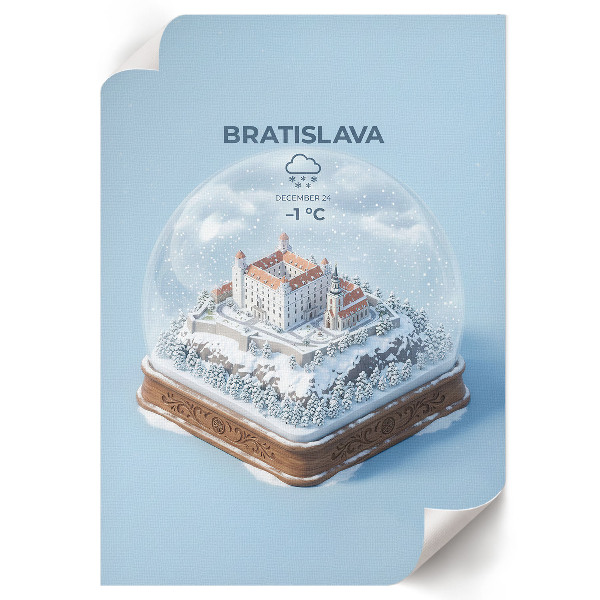 Grafika na ścianę Kula śniegowa Bratyslawa