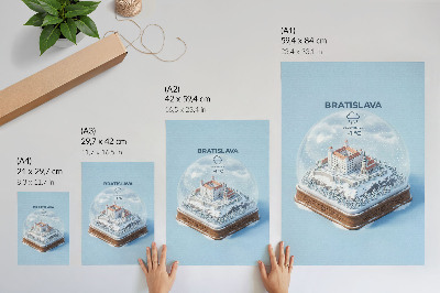 Grafika na ścianę Kula śniegowa Bratyslawa