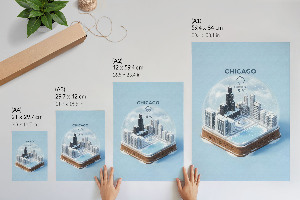 Wydruk na płótnie Kula śniegowa Cichago