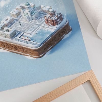 Dekoracyjny plakat ścienny Kula śniegowa Helsinki