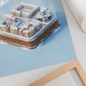 Grafika na ścianę Kula śniegowa Kopenhaga