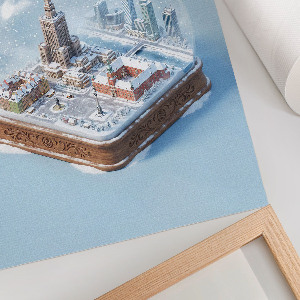 Grafika na ścianę Kula śniegowa Warszawa