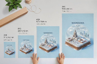 Grafika na ścianę Kula śniegowa Warszawa