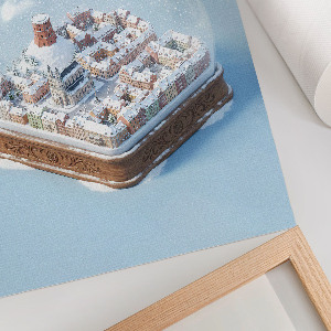 Plakat premium Kula śniegowa Wilno