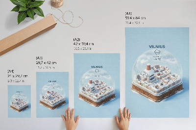 Plakat premium Kula śniegowa Wilno
