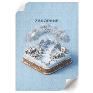 Grafika na ścianę Kula śniegowa Zakopane