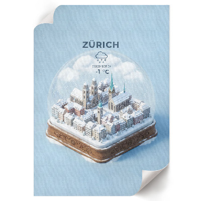 Wydruk na płótnie Kula śniegowa Zurych