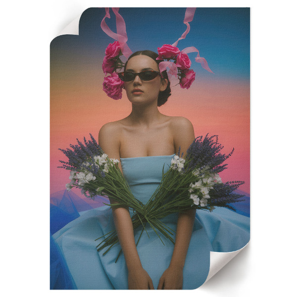 Dekoracyjny plakat ścienny Stylizacja kwiatowa